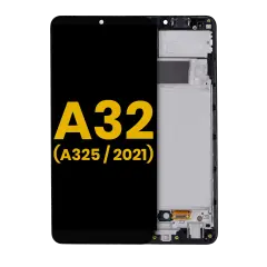 OLED Assembly With Frame For Samsung Galaxy A32 4G (A325 / 2021) (Refurbished) (Awesome Black)