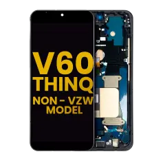 OLED Assembly With Frame For LG V60 ThinQ 5G (Non-Verizon 5G UW Frame) (Refurbished) (Black)