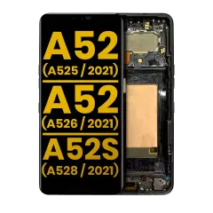 OLED Assembly With Frame For Samsung Galaxy A52 4G (A525 / 2021) / A52 5G (A526 / 2021) / A52S 5G (A528 / 2021) (Refurbished) (Awesome Blue)