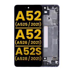 OLED Assembly With Frame For Samsung Galaxy A52 4G (A525 / 2021) / A52 5G (A526 / 2021) / A52S 5G (A528 / 2021) (Refurbished) (Awesome Violet)