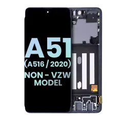 OLED Assembly With Frame For Samsung Galaxy A51 5G (A516 / 2020) (Non-Verizon 5G UW Frame) (Service Pack) (Prism Cube Black)