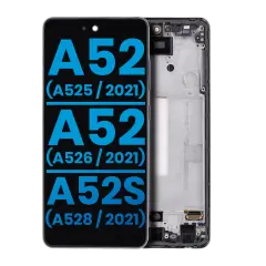 LCD Assembly With Frame (Without Finger Print Sensor) For Samsung Galaxy A52 4G (A525 / 2021) / A52 5G (A526 / 2021) / A52S (A528 / 2021) (Aftermarket : Incell) (Awesome Black)