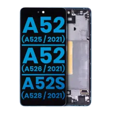 LCD Assembly With Frame (Without Finger Print Sensor) For Samsung Galaxy A52 4G (A525 / 2021) / A52 5G (A526 / 2021) / A52S (A528 / 2021) (Aftermarket : Incell) (Awesome Blue)