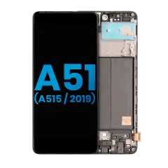 LCD Assembly With Frame For Samsung Galaxy A51 4G (A515 / 2019) ( No Fingerprint Scanner) (Aftermarket: Incell) (All Colors)