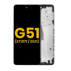 LCD Assembly With Frame For Motorola Moto G51 5G (XT2171 / 2021) (Refurbished) (All Colors)