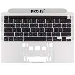 Top Case With Keyboard For MacBook Pro 13" A2338 (2020)  / (US English) (Silver)