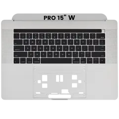 Top Case With Keyboard For MacBook Pro 15"  A1707 (2016-2017) (US Keyboard) (Used OEM Pull: Grade New) (Silver)