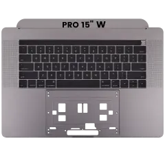 Top Case With Keyboard For MacBook Pro 15"  A1707 (2016-2017) (US Keyboard) (Used OEM Pull: Grade New) (Space Gray)
