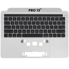 Top Case With Keyboard For MacBook Pro 13" A1989 (2018-2019) (US Keyboard) (Used OEM Pull: Grade New) (Silver)