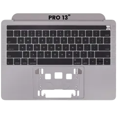 Top Case With Keyboard For MacBook Pro 13" A1989 (2018-2019) (US Keyboard) (Used OEM Pull: Grade New) (Space Gray)