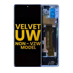 OLED Assembly With Frame For LG Velvet 5G (Non-Verizon 5G UW Frame) (Refurbished) (Blue)