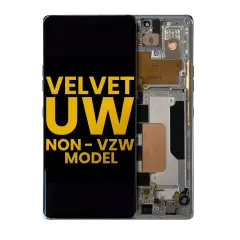 OLED Assembly With Frame For LG Velvet 5G (Non-Verizon 5G UW Frame) (Refurbished) (Silver)