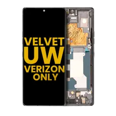 OLED Assembly With Frame For LG Velvet 5G (Verizon 5G UW Frame Only) (Refurbished) (Gray)