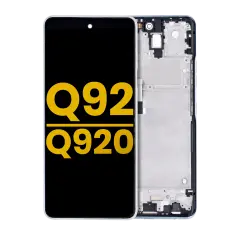 LCD Assembly With Frame For LG Q92 5G / Q920 (Refurbished) (Silver)