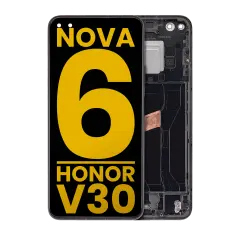 LCD Assembly With Frame For Huawei Nova 6 5G / Honor V30 (Refurbished) (Black)
