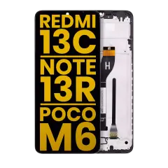LCD Assembly With Frame For Xiaomi Redmi 13C 5G / 13R / Poco M6 5G (Refurbished) (All Colors)