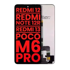 LCD Assembly Without Frame For Xiaomi Redmi 12 4G /  Redmi 12 5G  / Redmi 13 4G / Redmi 13 5G / Redmi Note 12R / Poco M6 Pro (Aftermarket Plus) (All Colors)