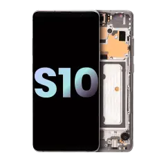 OLED Assembly With Frame For Samsung Galaxy S10 5G (Service Pack) (Crown Silver)