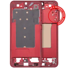 Mid-Frame Housing For Samsung Galaxy S25 Plus 5G (US & International Version) (Coral Red)