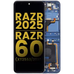 OLED Assembly With Frame For Motorola Razr 2025 / Razr 60 (XT2553 / 2025) (Refurbished) (Gibraltar Sea)