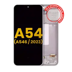 OLED Assembly With Frame For Samsung Galaxy A54 5G (A546 / 2023) (US & International Version) (Refurbished) (White)