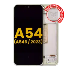 OLED Assembly With Frame For Samsung Galaxy A54 5G (A546 / 2023) (US & International Version) (Refurbished) (Lime)