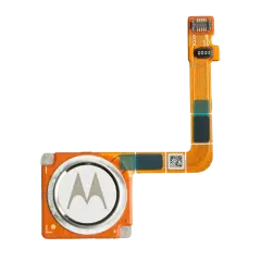Home Button With Fingerprint Sensor Flex Cable For Motorola Moto G7 (XT1962 / 2019) (Genuine OEM) (Clear White)