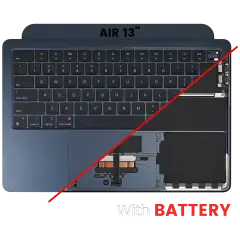 Top Case Assembly With Battery And Keyboard For MacBook Air 13" (A3113 / Mid 2024) (Midnight) (US Keyboard)