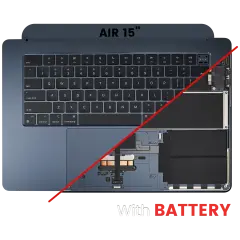 Top Case Assembly With Battery And Keyboard For MacBook Air 15" (A3114 / Mid 2024) (Midnight) (US Keyboard)