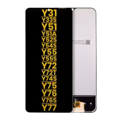LCD Assembly Without Frame For Vivo Y31 / Y33s / Y51 / Y51a / Y52s 5G / Y53s / Y55 5G / Y55s / Y72 5G / Y72t / Y74s / Y75 5G / Y76 5G / Y76s / Y77 5G (Refurbished) (All Colors)
