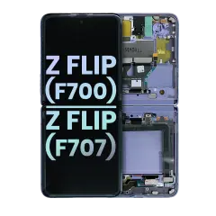 Inner OLED Assembly With Frame For Samsung Galaxy Z Flip 5G (F707) (Service Pack) (Mirror Purple)