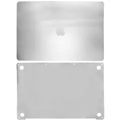2 in 1 (Top and Bottom) Skin For MacBook Pro 15" A1990 (2018-2019) / A1707 (2016-2017) (Silver)