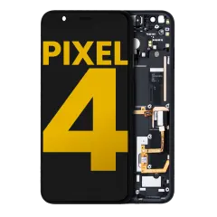 OLED Assembly With Frame For Google Pixel 4 (Refurbished) (Pink Power Button)