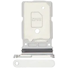 Dual Sim Card Tray For Samsung Galaxy S25 Ultra (Titanium White Silver)