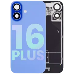 Back Glass w/ MagSafe Magnet & NFC & Flashlight Flex For iPhone 16 Plus (Service Pack) (Ultramarine)