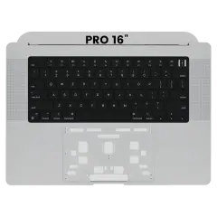 Top Case With Keyboard For MacBook Pro 16" A2485 (2021)  Pro /  Max / A2780 (2023)  (US Keyboard) (OEM Pull Grade B/C) (Space Gray)