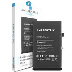 Replacement Battery For iPhone 16 (AmpSentrix Basic)