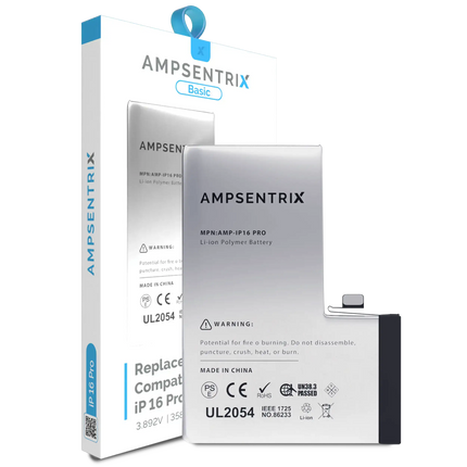 Battery | for: iPhone 16 Pro | AmpSentrix Basic