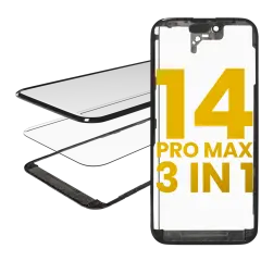 3 in 1  (Glass With OCA Pre-Installed + Frame) For iPhone 14 Pro Max (OCA Master)