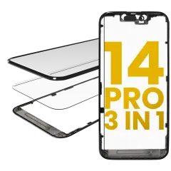 3 in 1  (Glass With OCA Pre-Installed + Frame) For iPhone 14 Pro (OCA Master)