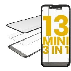 3 in 1  (Glass With OCA Pre-Installed + Frame) For iPhone 13 Mini (OCA Master)