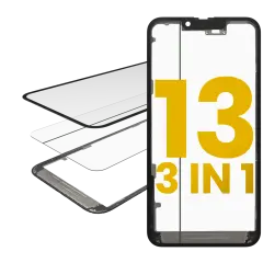 3 in 1  (Glass With OCA Pre-Installed + Frame) For iPhone 13 (OCA Master)