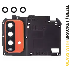 Back Camera Lens With Bracket / Bezel For Xiaomi Redmi Note 9 4G (Orange)