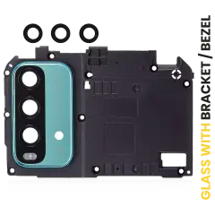 Back Camera Lens With Bracket / Bezel For Xiaomi Redmi Note 9 4G (Green)