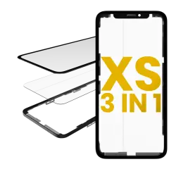 3 in 1  (Glass With OCA Pre-Installed + Frame) For iPhone XS (OCA Master)