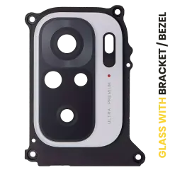 Back Camera Lens With Bracket / Bezel For Xiaomi Redmi Note 10 (Pebble White)
