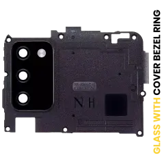 Back Camera Lens With Cover Bezel Ring For Samsung Galaxy A02S (A025 / 2020) (Black) (N Version)