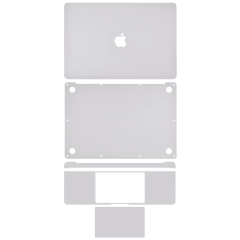 4in1 (Top, Bottom, Keyboard, Trackpad) Skin For MacBook Pro 15" A1990 (2018-2019) / A1707 (2016-2017) (Silver)