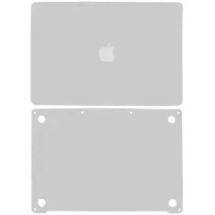 2 in 1 (Top and Bottom) Skin For MacBook Pro 13" A2289 (2020) / A2338 (2020)  / (Silver)