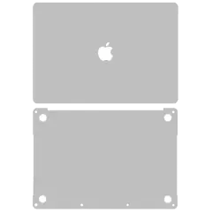 2 in 1 (Top and Bottom) Skin For MacBook Pro 13" A1708 (2016) (Silver)